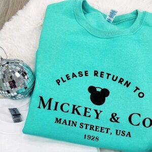 Mickey & Co Teal Sweatshirt Size XL